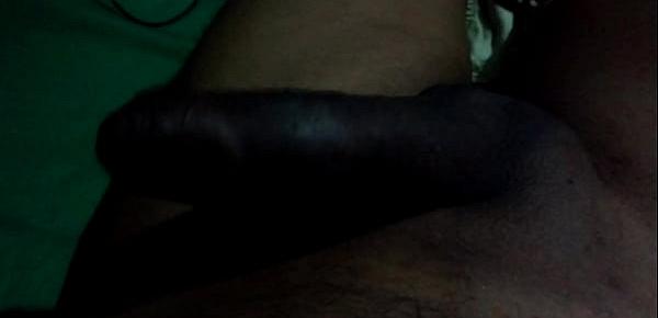  Shaved black cock - pene negro afeitado